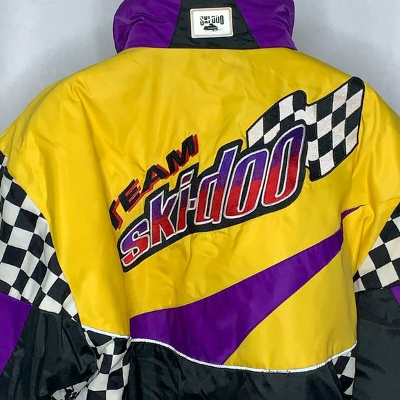 Vintage 90s Ski Doo Racing Team Jacket XXL Purple - Picture 5 of 10